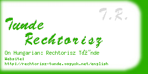 tunde rechtorisz business card